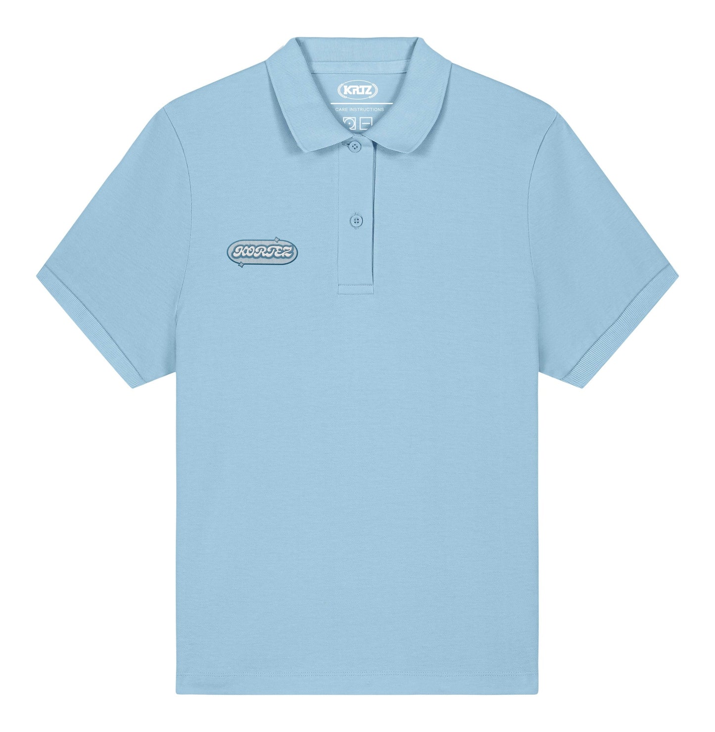 KORTEZ - Old School Badge Polo / Sky Blue