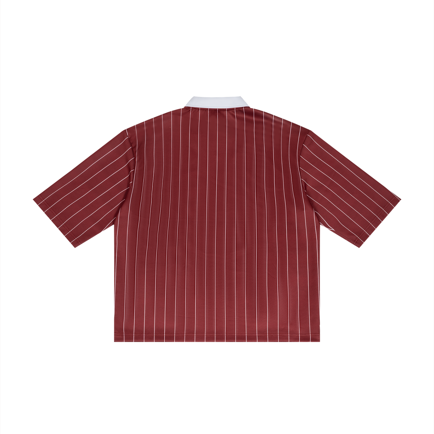 KORTEZ - Pinstripe Collared Soccer Jersey / Red