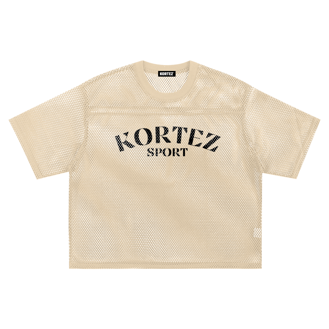 KORTEZ - See-through Net T-Shirt / Apricot