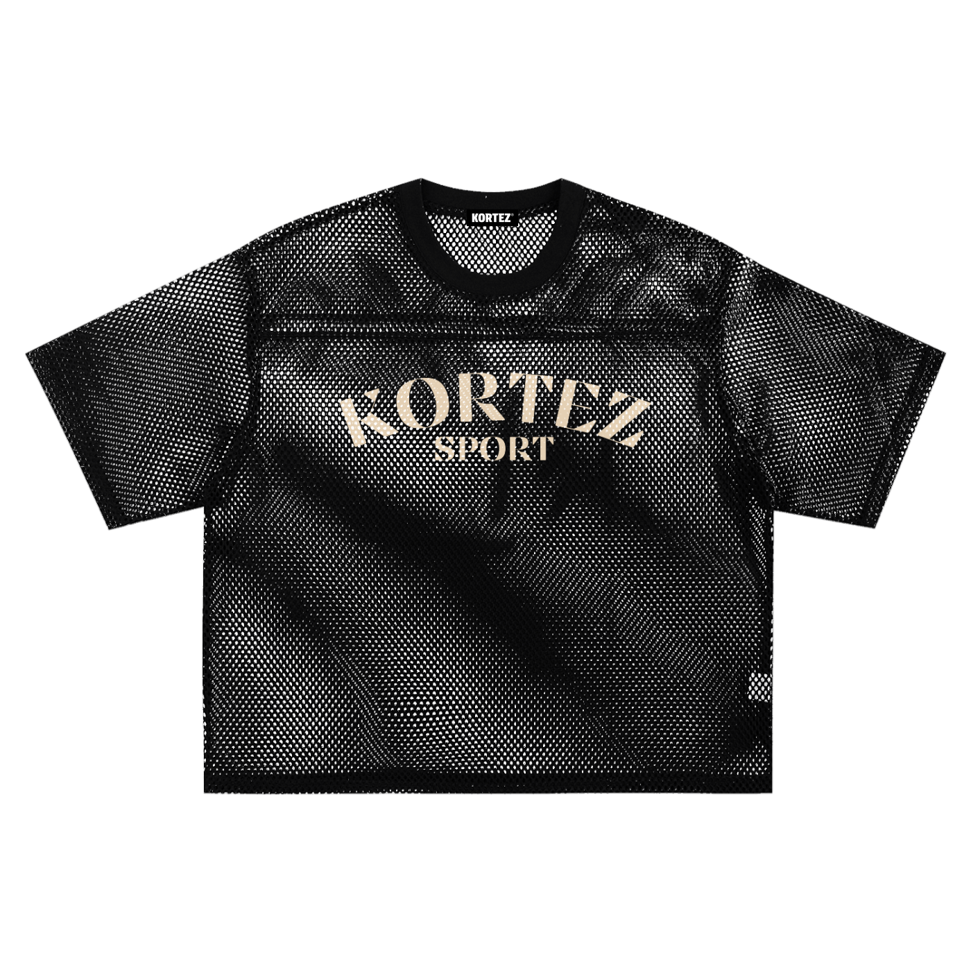 KORTEZ - See-through Net T-Shirt / Black