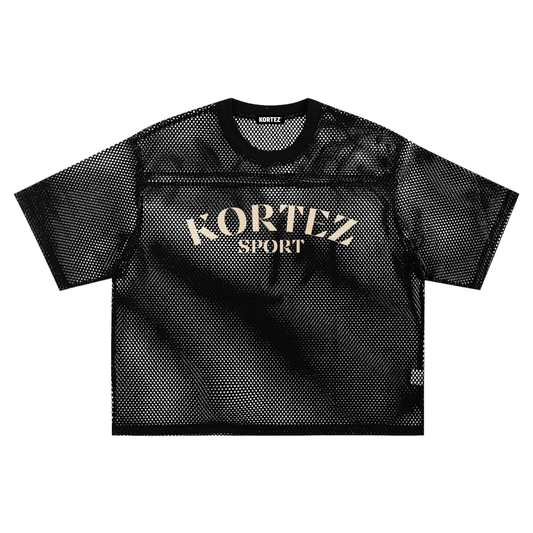 KORTEZ - See-through Net T-Shirt / Black