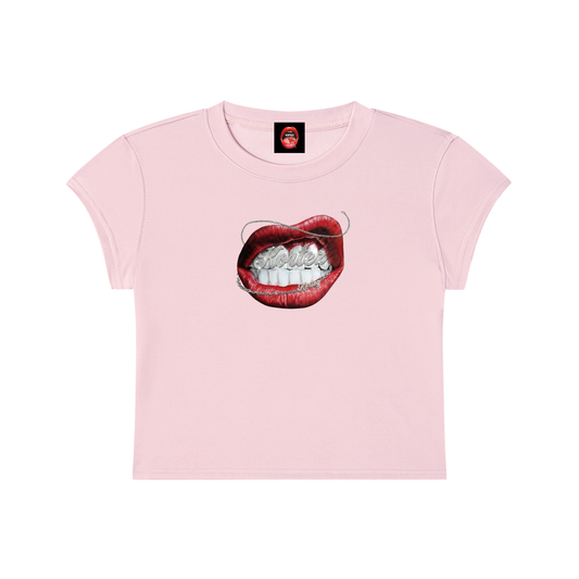 KORTEZ - Slim-Fit Cropped T-Shirt / Pink