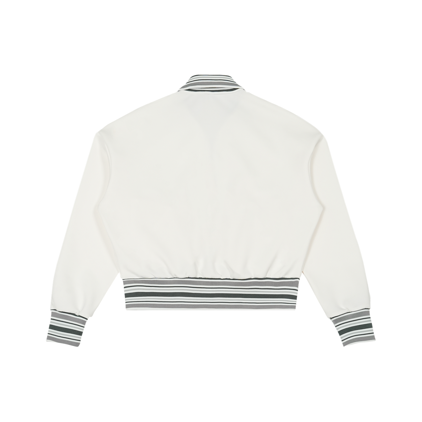 KORTEZ - Striped Rib Jacket / White