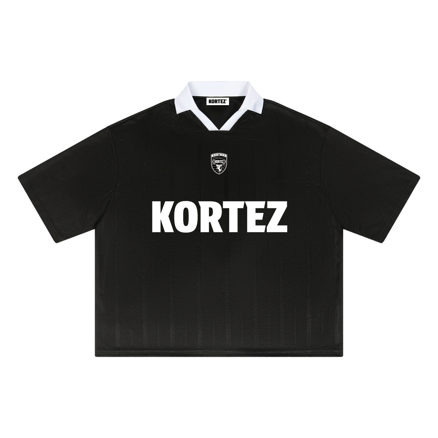 KORTEZ - Striped Soccer Jersey / Black
