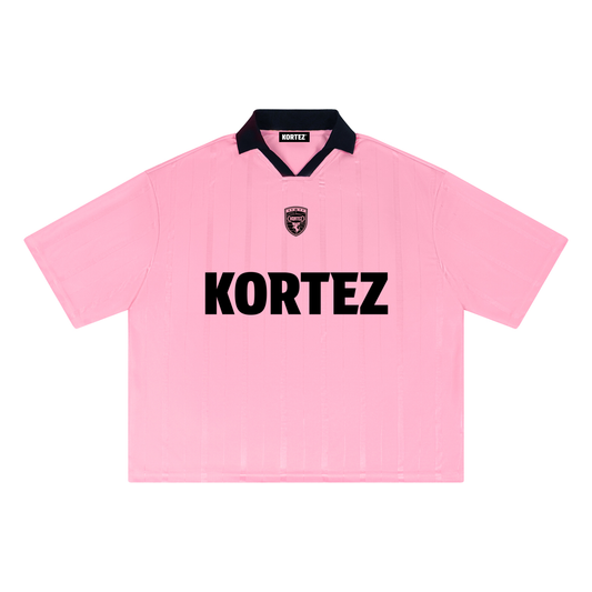 KORTEZ - Striped Soccer Jersey / Pink