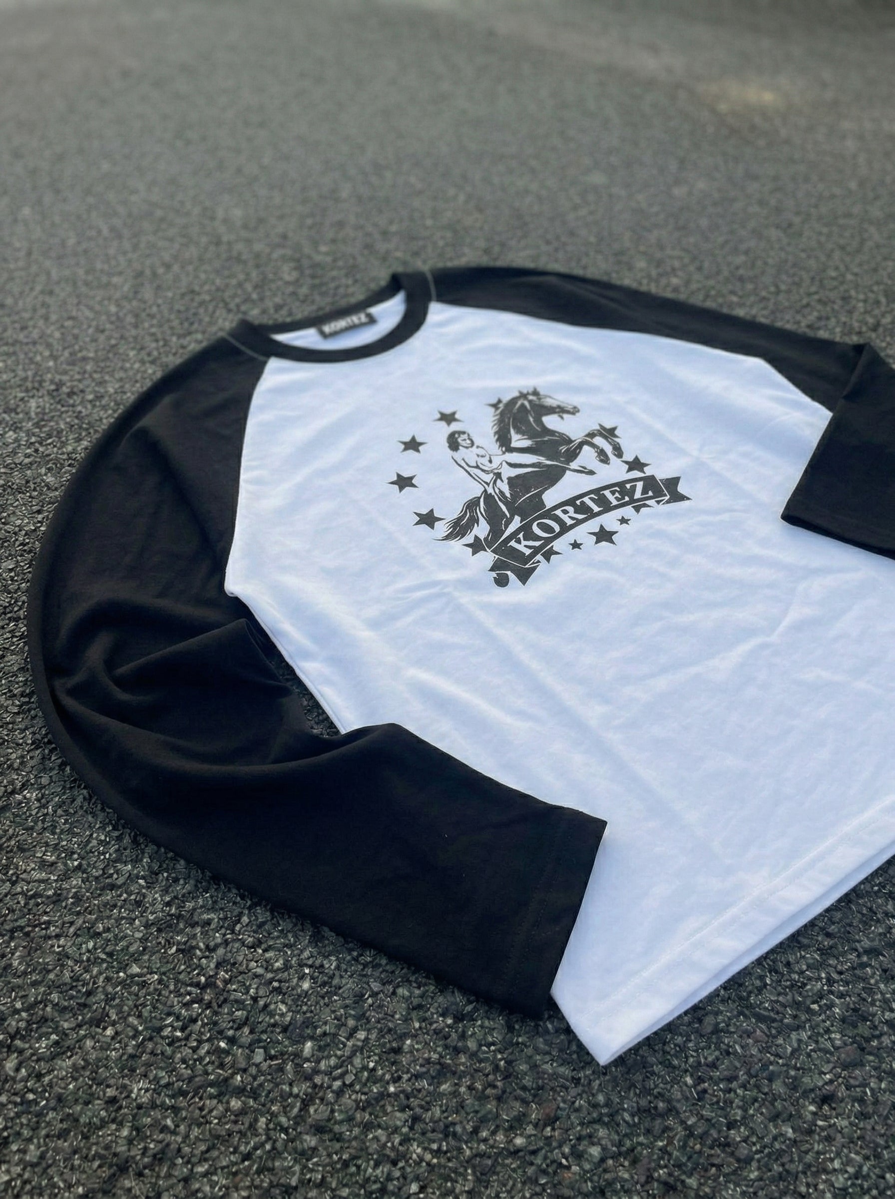 KORTEZ - Two Tone Long-Sleeve / White & Black