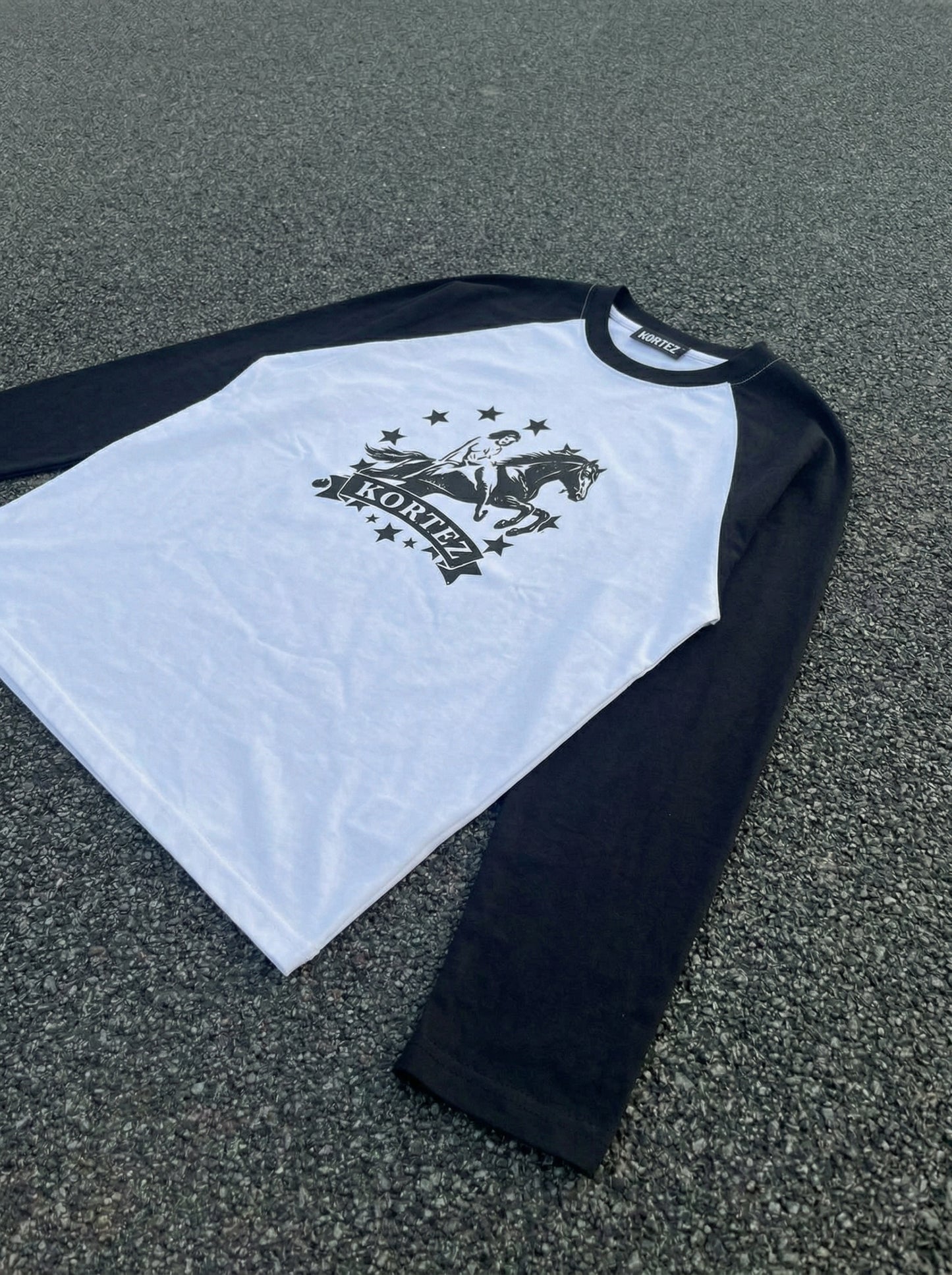 KORTEZ - Two Tone Long-Sleeve / White & Black