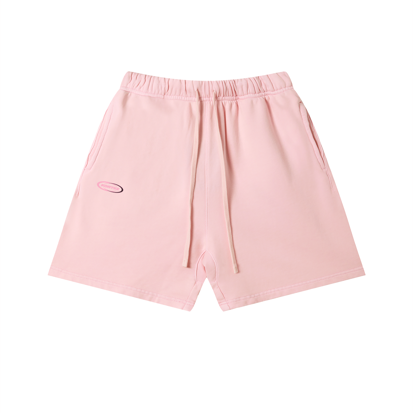 KORTEZ - Vintage Wash Cotton Shorts / Pink