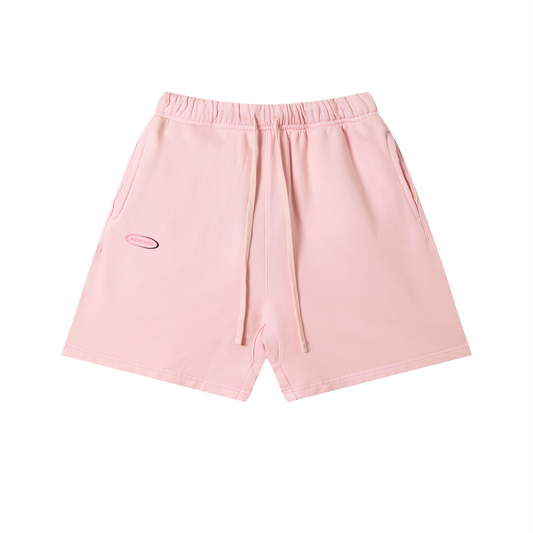 KORTEZ - Vintage Wash Cotton Shorts / Pink