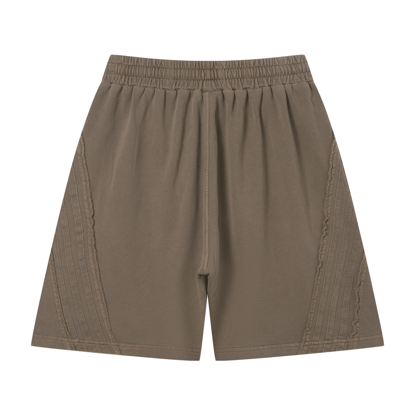 KORTEZ - Vintage Wash Raw Edge Shorts / Khaki