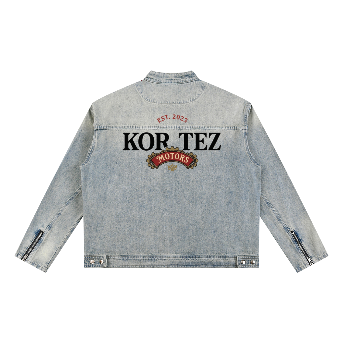 KORTEZ - Vintage Wash Zip Jacket / Blue