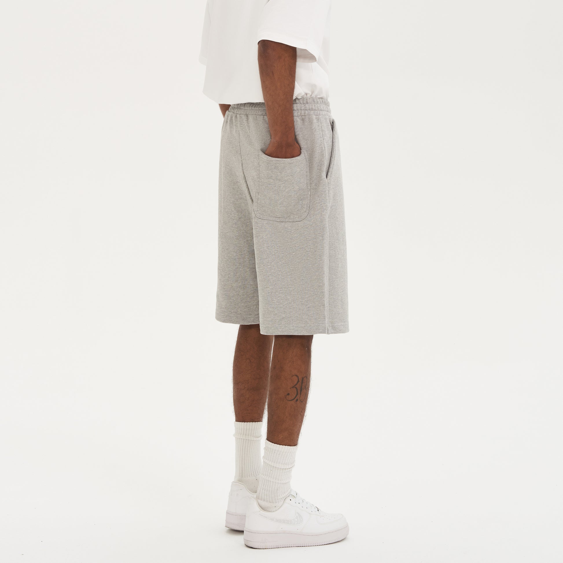 KORTEZ - Short Set (White/Heather-grey) | Official Kortez