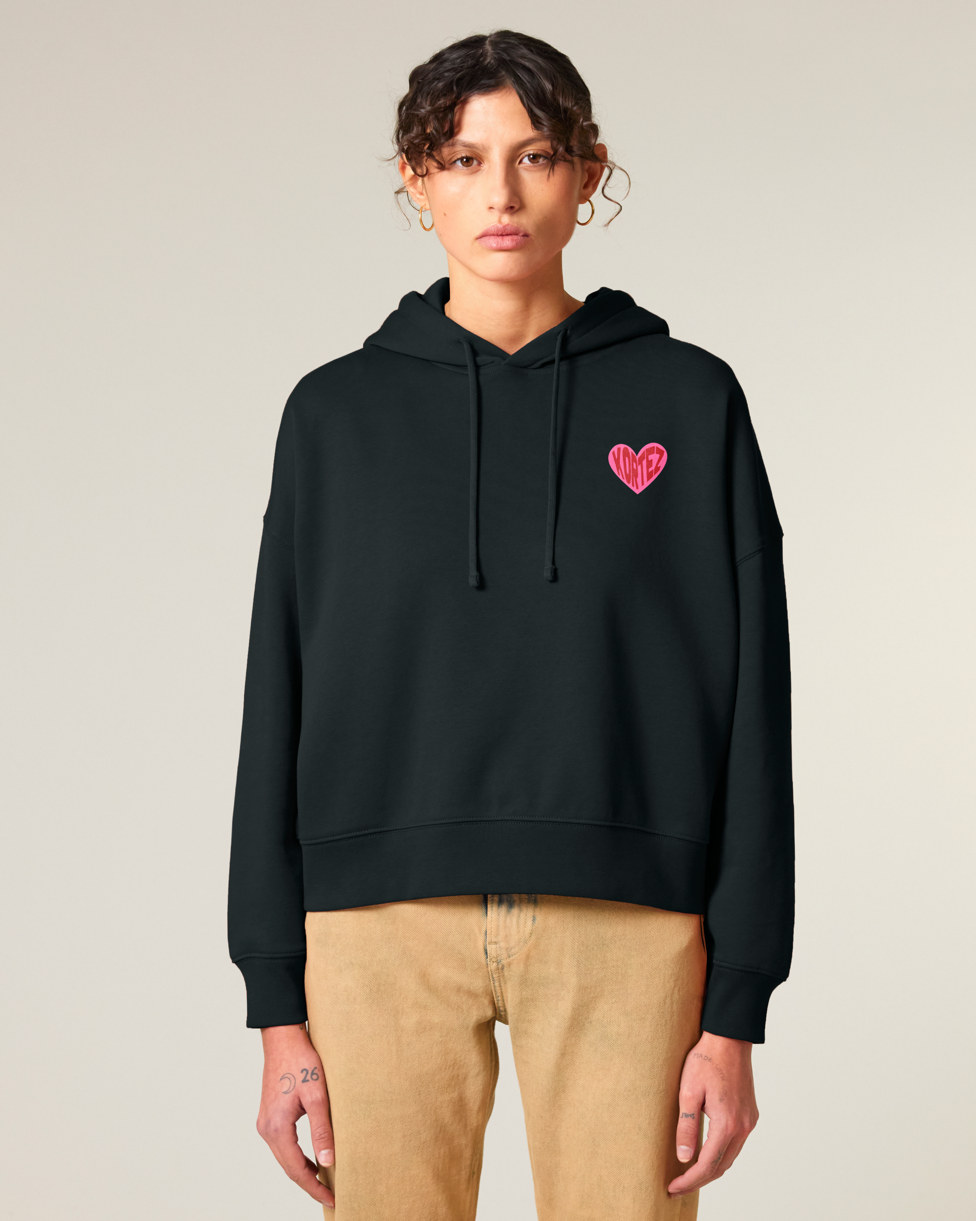 KORTEZ - HeartBeat Crop Hoodie