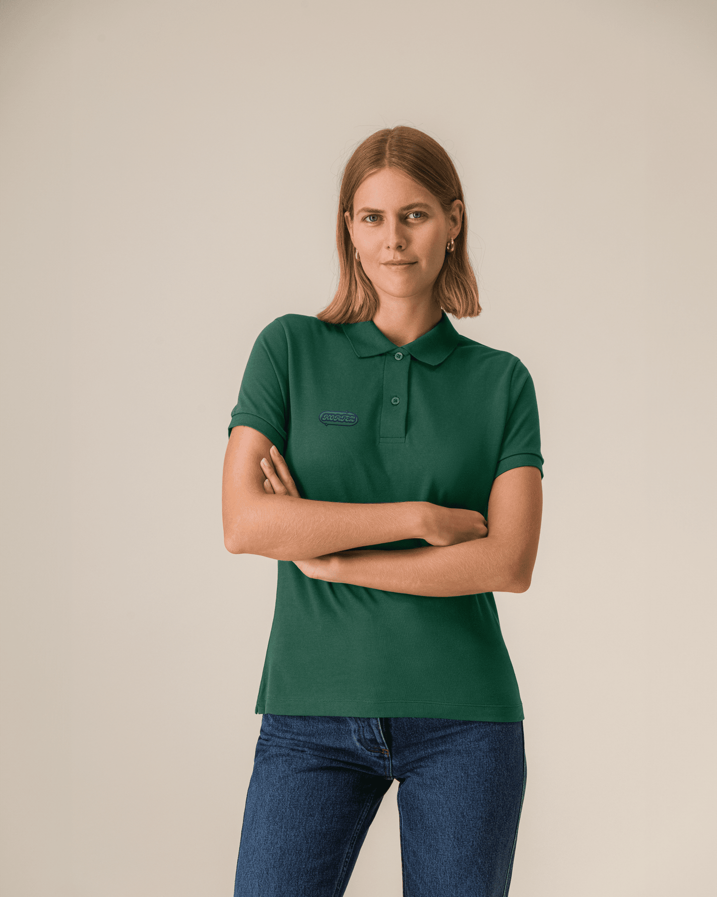 KORTEZ - Old School Badge Polo / Bottle Green