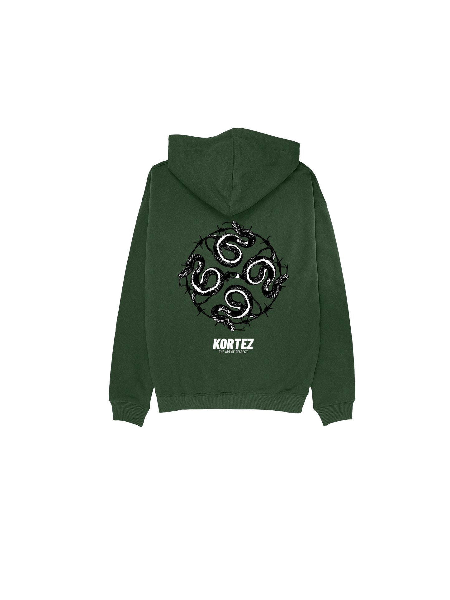 KORTEZ - Monogrammed Python Hoodie (Cypress Green)