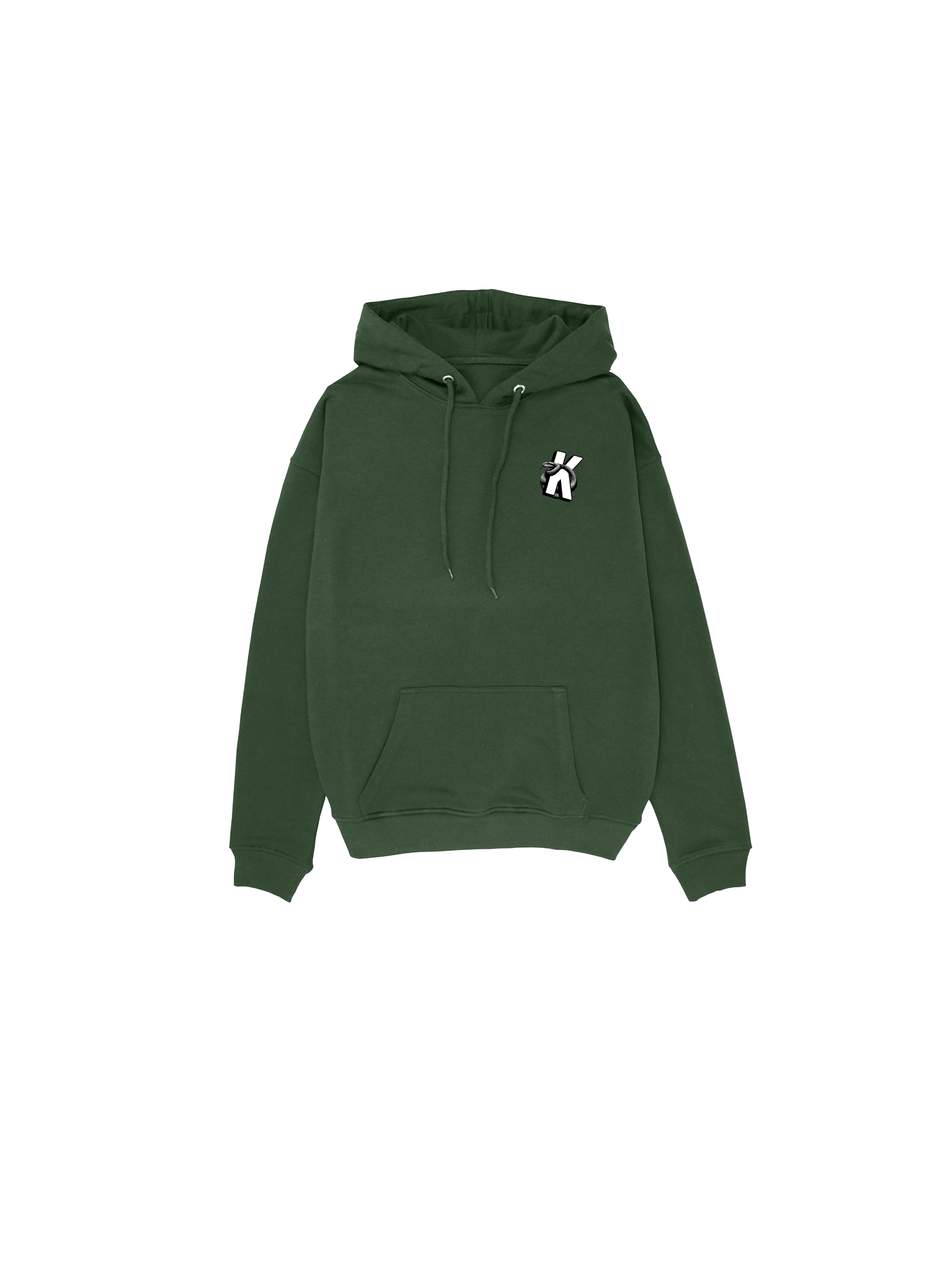 KORTEZ - Monogrammed Python Hoodie (Cypress Green)