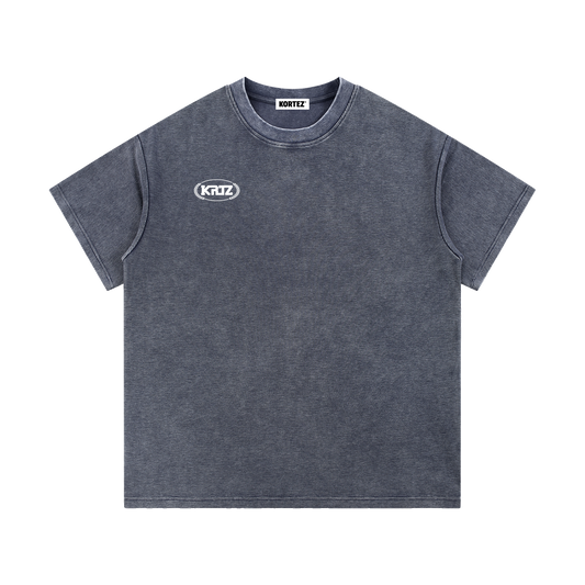 KORTEZ - Essential Waffle Knit Tee / Blue