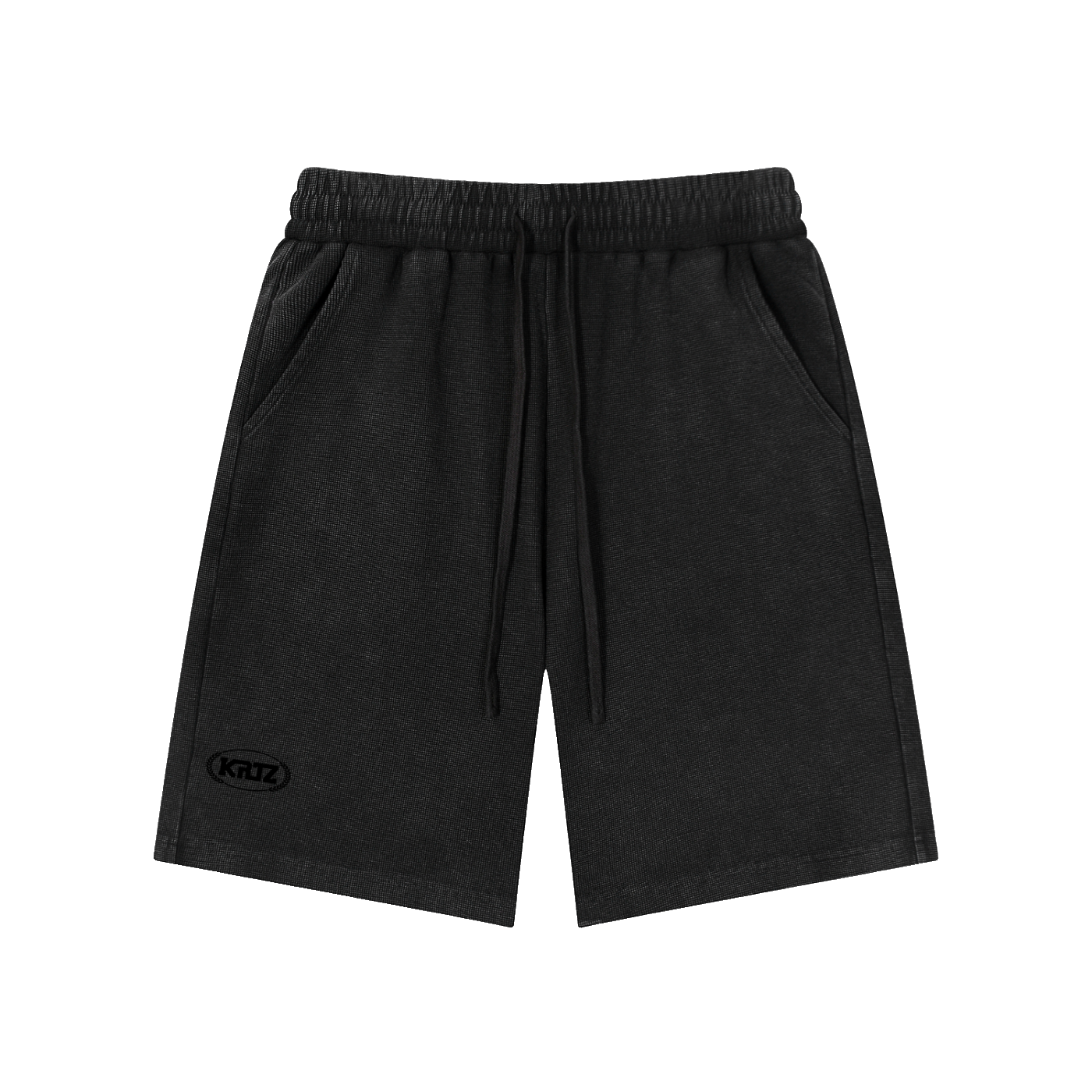 KORTEZ - Essential Waffle Knit Shorts / Black