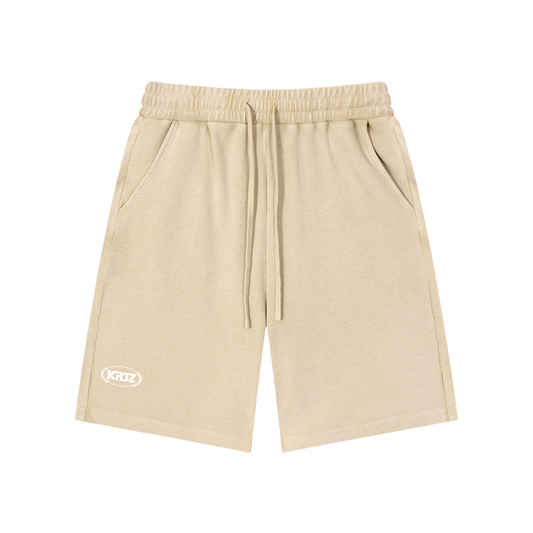 KORTEZ - Essential Waffle Knit Shorts / Light Apricot
